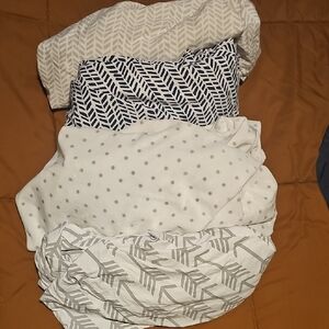 Pottery Barn Kids Fitted Crib Sheets 4 Pack. EUC